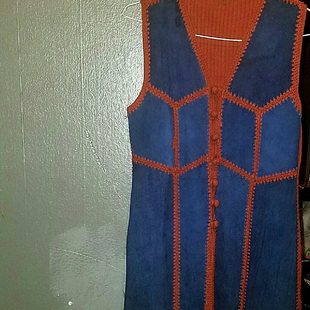 Vintage Blue and Orange Vest